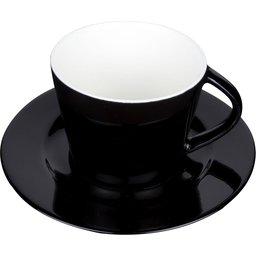 Set koffiekopje met ondertasje zwart