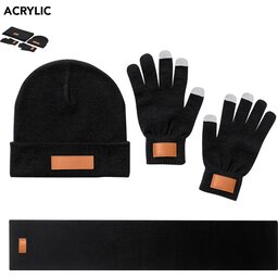Set van 3 – Muts, Sjaal & Touchscreen Handschoenen