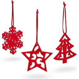 Set van 3 stuks kerstdecoratie