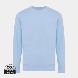 Sky Blue Iqoniq Etosha lichtgewicht gerecycled katoen sweater