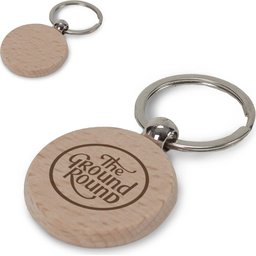 Sleutelhanger Hout Rond