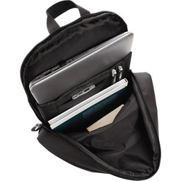 Smooth PU 15.6" laptop rugzak PVC-vrij -binnenzijde
