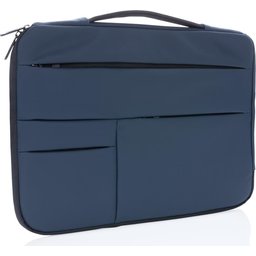 Smooth PU 15.6" laptop sleeve met handvat PVC-vrij 