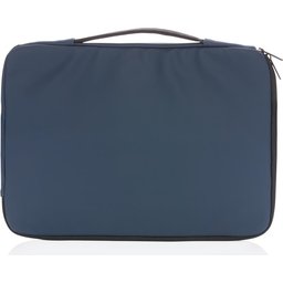 Smooth PU 15.6" laptop sleeve met handvat PVC-vrij -achterzijde