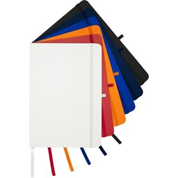 Teak A5 gerecycled notitieboek met harde kaft en gelinieerde pagina's
