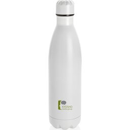 Unikleur vacuum roestvrijstalen fles 750ml-wit gepersonaliseerd