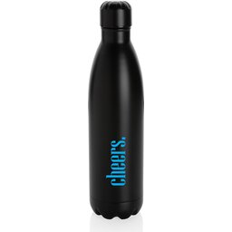 Unikleur vacuum roestvrijstalen fles 750ml-zwart gepersonaliseerd
