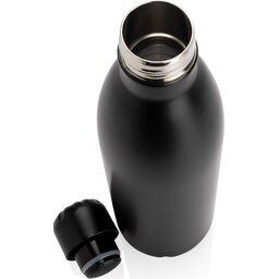 Unikleur vacuum roestvrijstalen fles 750ml-zwart open