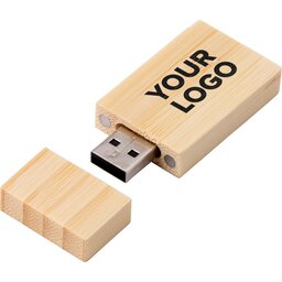 USB stick Natural Bamboo - 32 GB bedrukken