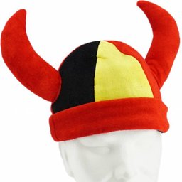 Vikinghoed in Belgische kleuren