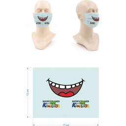 Wasbaar stoffen mondmasker met bedrukking voor kinderen