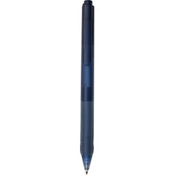 X9 frosted pen met siliconen grip - donkerblauw - voorzijde