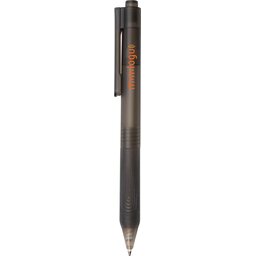 X9 frosted pen met siliconen grip -zwart - gepersonaliseerd