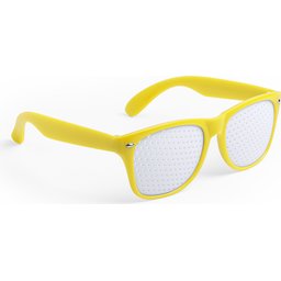 Zonnebril met bedrukte glazen geel