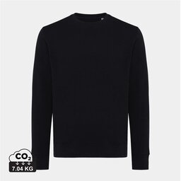 Zwart Iqoniq Etosha lichtgewicht gerecycled katoen sweater