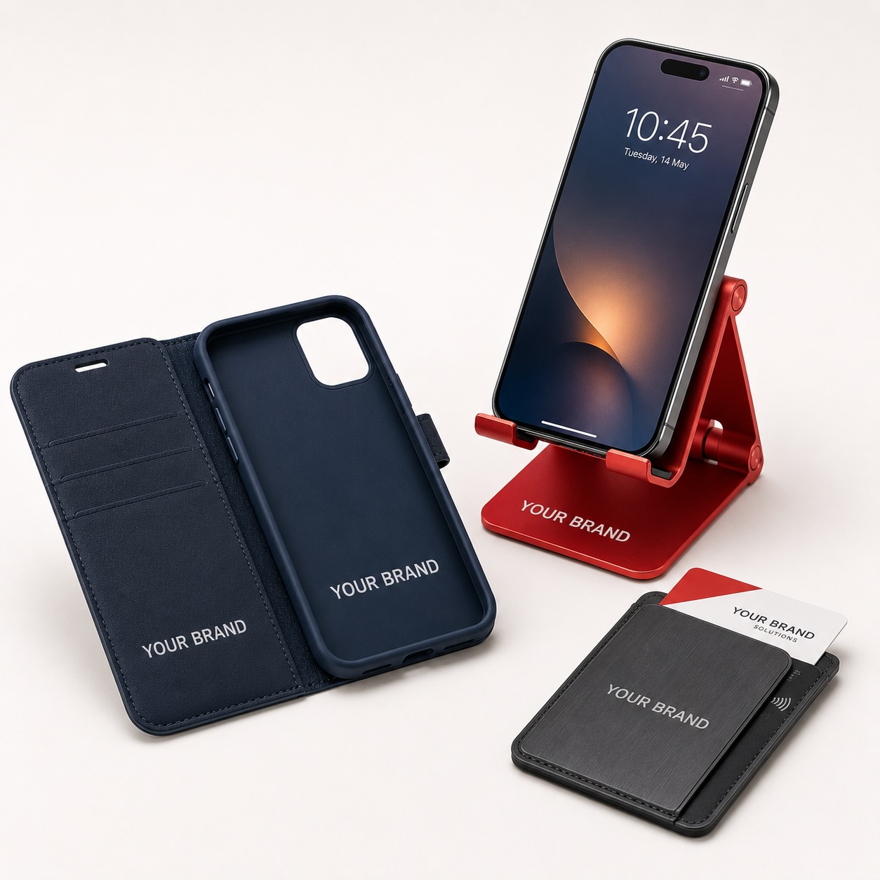 Bedrukte telefoon en tablet accessoires met logo voor bedrijven