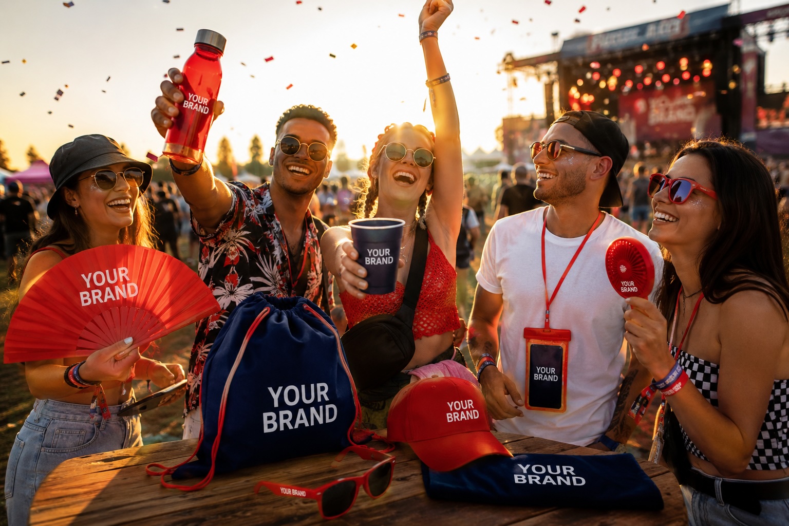 Festival & Event gadgets personalised with your company logo for festivals, events and promotional campaigns.
