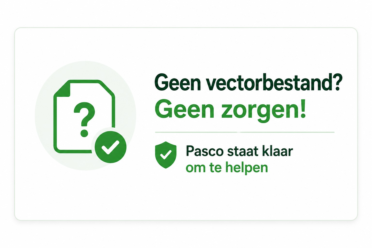 Mogelijkheden en gratis bestandscontrole van Pasco bij het ontbreken van een vectorlogo